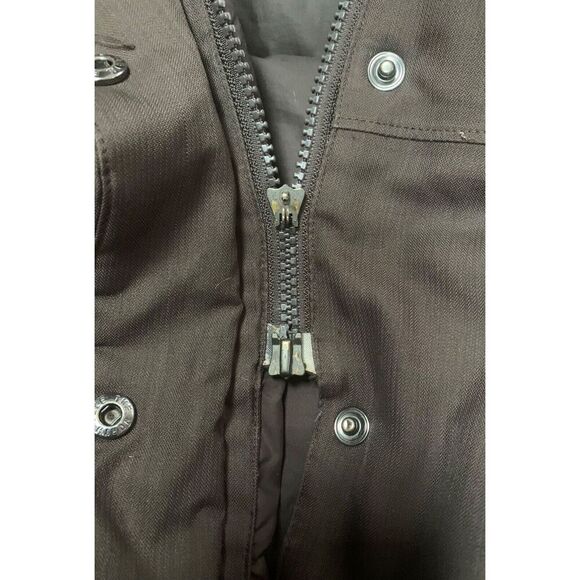 The North Face Brown Hyvent Goose Down Parka LONG JACKET COAT hooded sz small - Picture 10 of 10